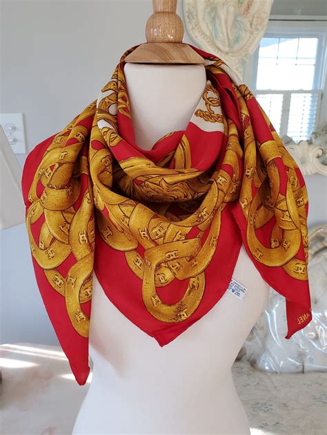 vintage chanel scarves|chanel scarf outlet.